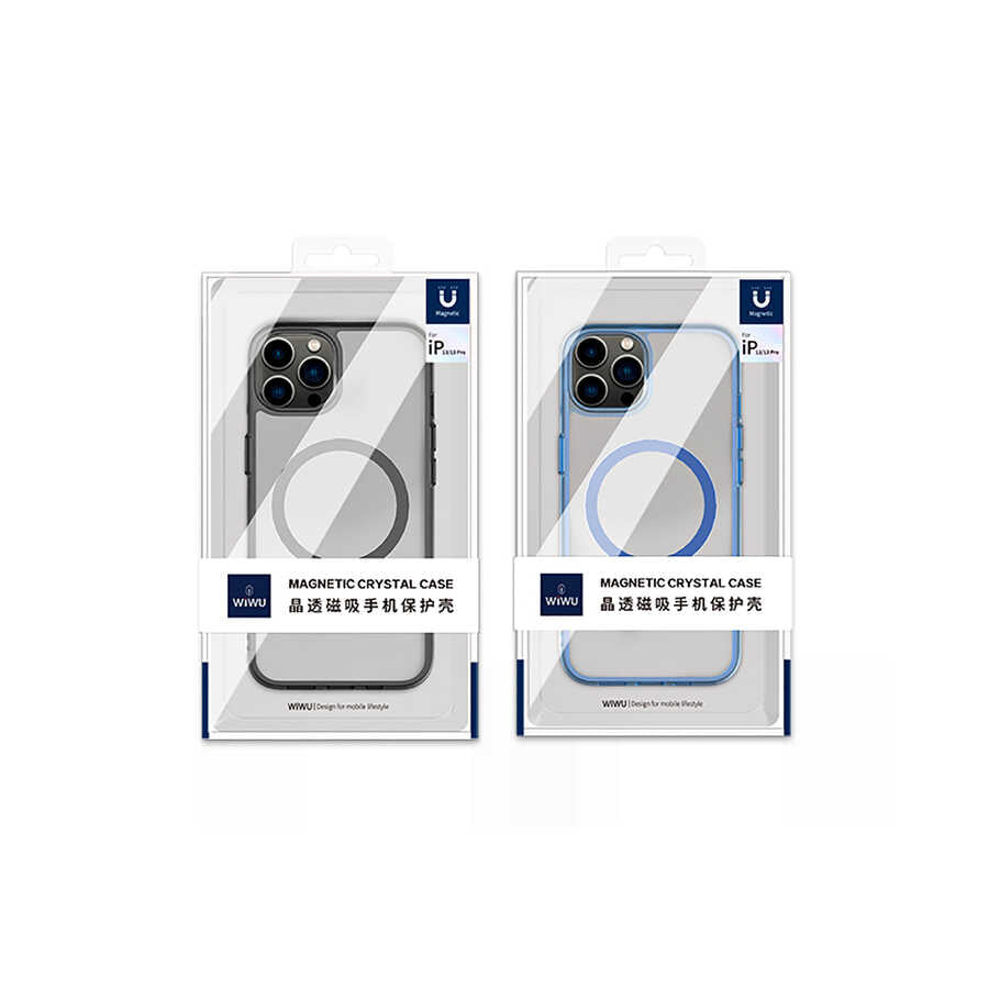 iPhone 13 Pro Max Wiwu M-safe Şarj Özellikli Lens Korumalı Şeffaf Silikon Kılıf - 2