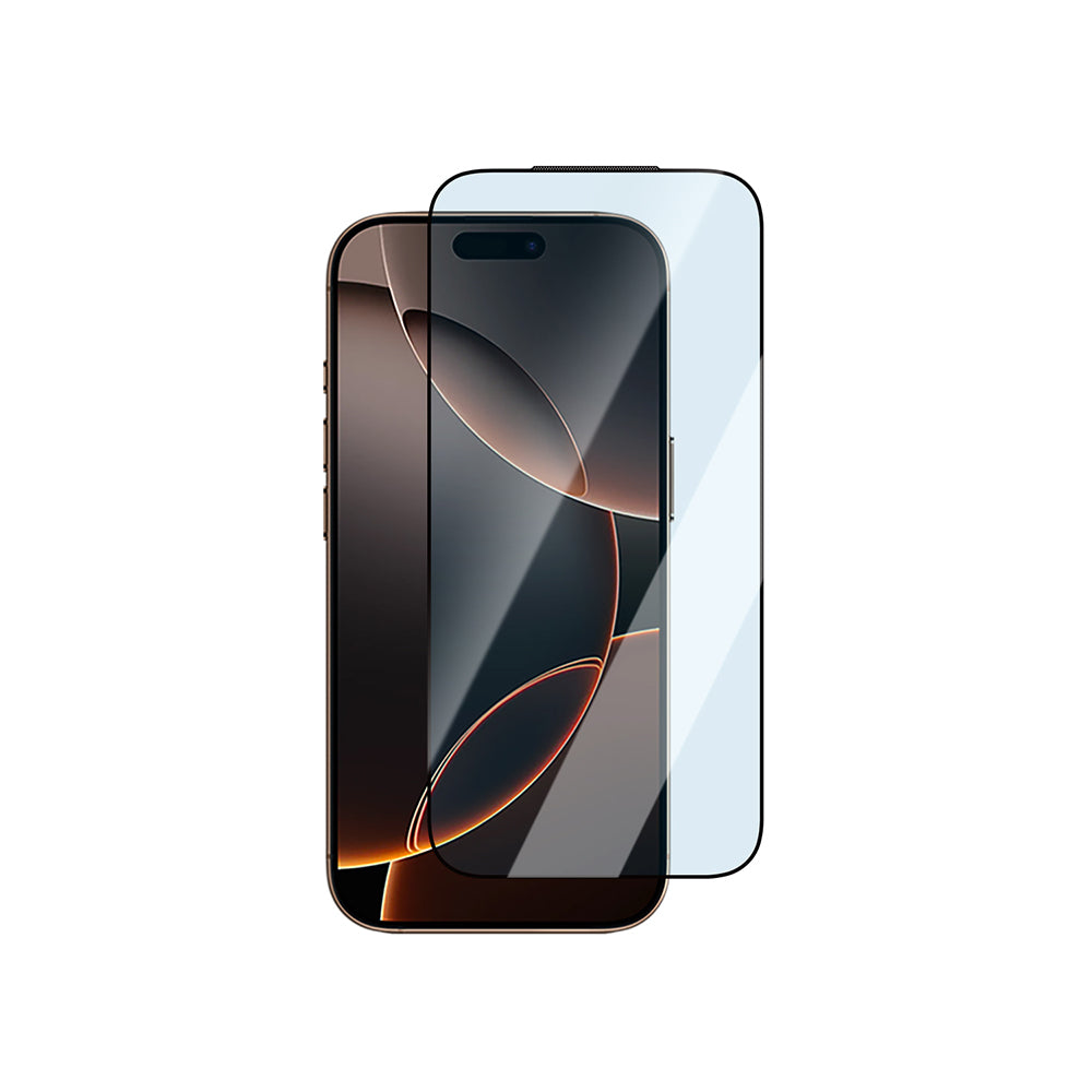 CaseWorld Applicator Serisi iPhone 14 / 13 Pro / 13 2.5D Eyesafe Mavi Işık Teknolojili 0.33mm Temperli Cam Ekran Koruyucu + Uygulama Aparatı