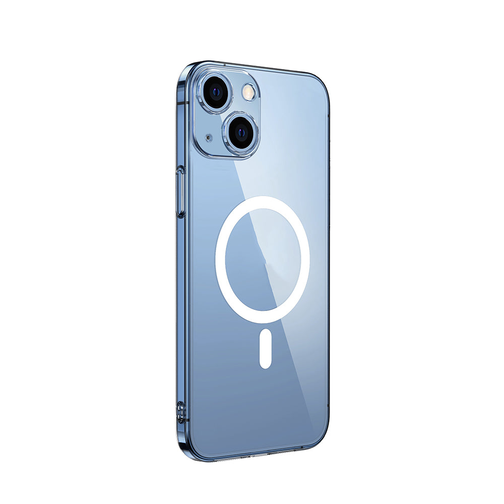 Cepax iPhone 14 Kamera Korumalı M-Safe Şarj Özellikli Şeffaf London Sert PC Kılıf