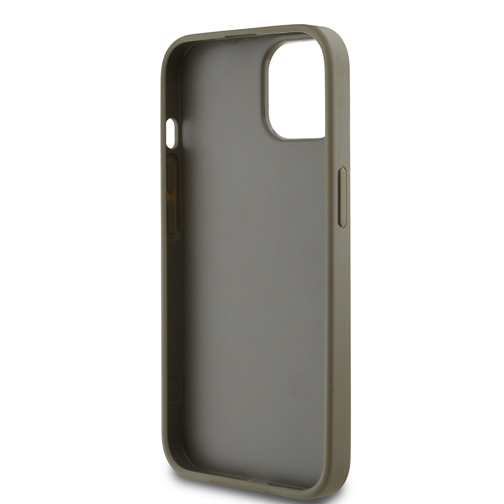 DKNY iPhone 14 Orjinal Lisanslı Taşlı DKNY Yazılı Metalik Rhinestones PU Deri Kılıf