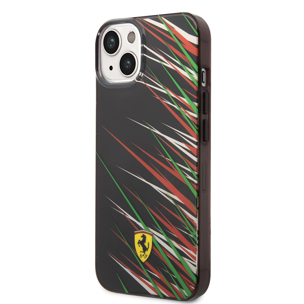 Ferrari iPhone 14 Orjinal Lisanslı Baskı Logolu Çimen Desenli Telefon Kılıfı