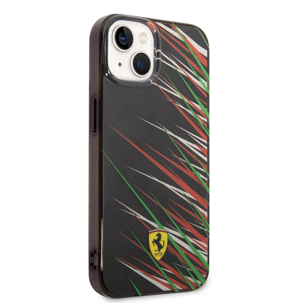 Ferrari iPhone 14 Orjinal Lisanslı Baskı Logolu Çimen Desenli Telefon Kılıfı