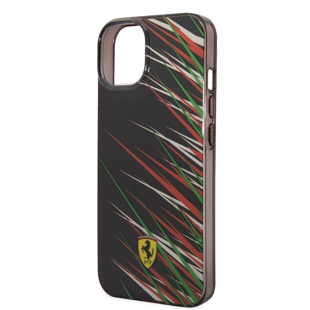 Ferrari iPhone 14 Orjinal Lisanslı Baskı Logolu Çimen Desenli Telefon Kılıfı