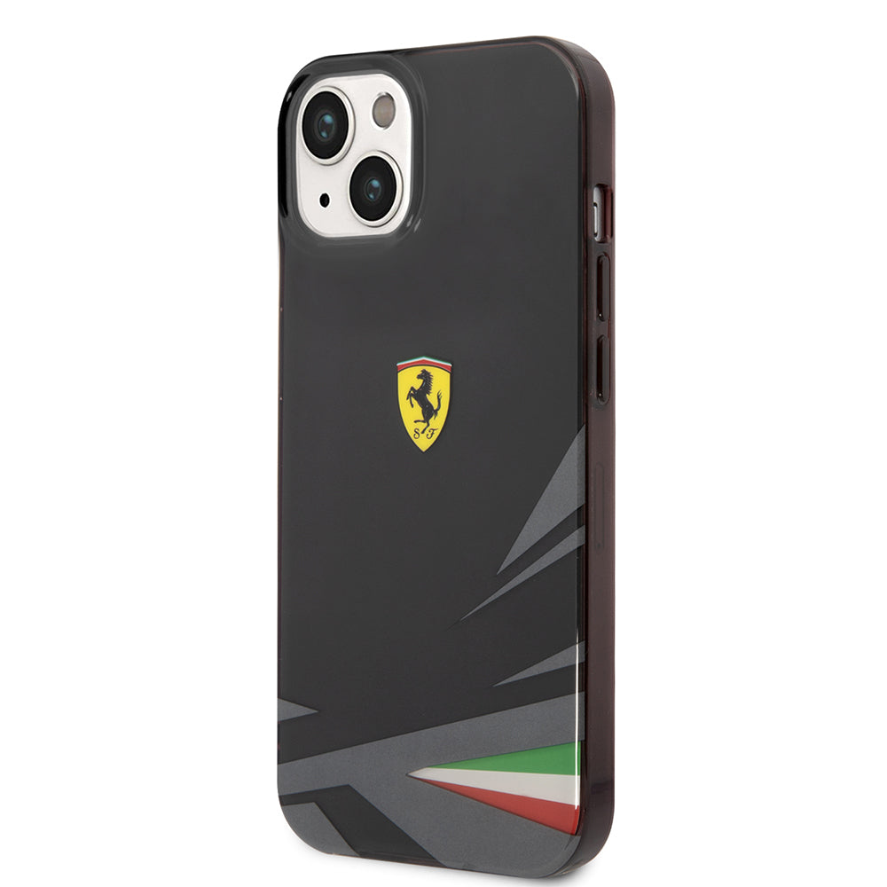 Ferrari iPhone 14 Orjinal Lisanslı Baskı Logolu İtalyan Bayrak Baskılı Dizayn Kılıf