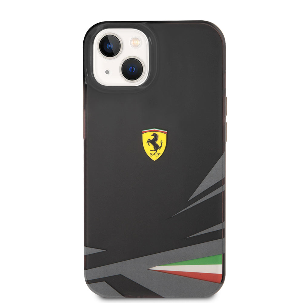 Ferrari iPhone 14 Orjinal Lisanslı Baskı Logolu İtalyan Bayrak Baskılı Dizayn Kılıf