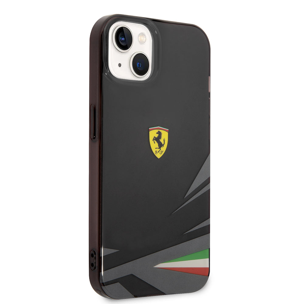Ferrari iPhone 14 Orjinal Lisanslı Baskı Logolu İtalyan Bayrak Baskılı Dizayn Kılıf