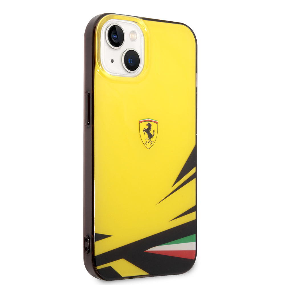 Ferrari iPhone 14 Orjinal Lisanslı Baskı Logolu İtalyan Bayrak Baskılı Dizayn Kılıf