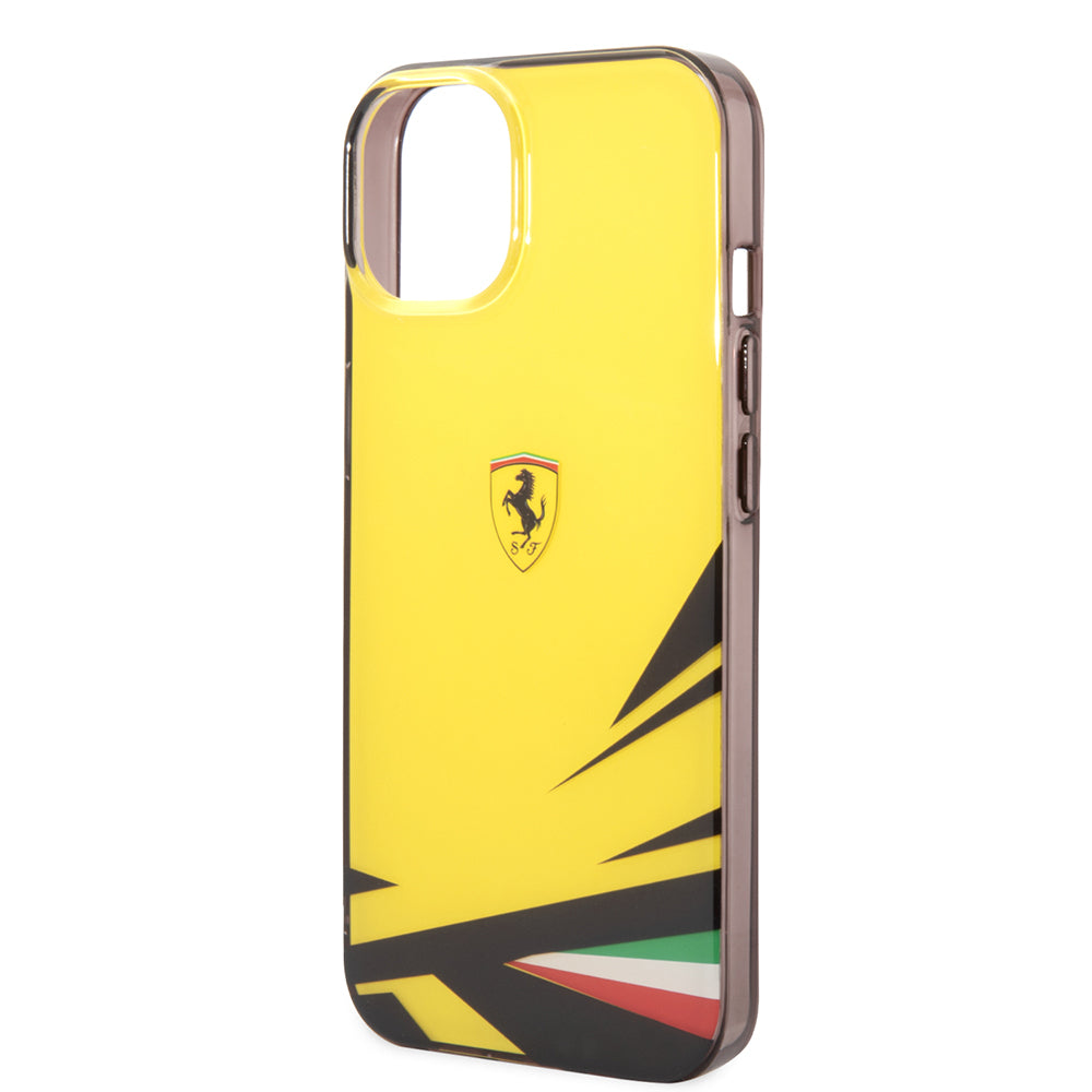 Ferrari iPhone 14 Orjinal Lisanslı Baskı Logolu İtalyan Bayrak Baskılı Dizayn Kılıf