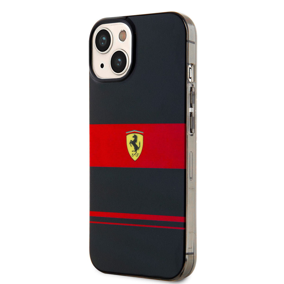 Ferrari iPhone 14 Orjinal Lisanslı M-safe Şarj Özellikli Yatay Çizgili Dizayn Kılıf