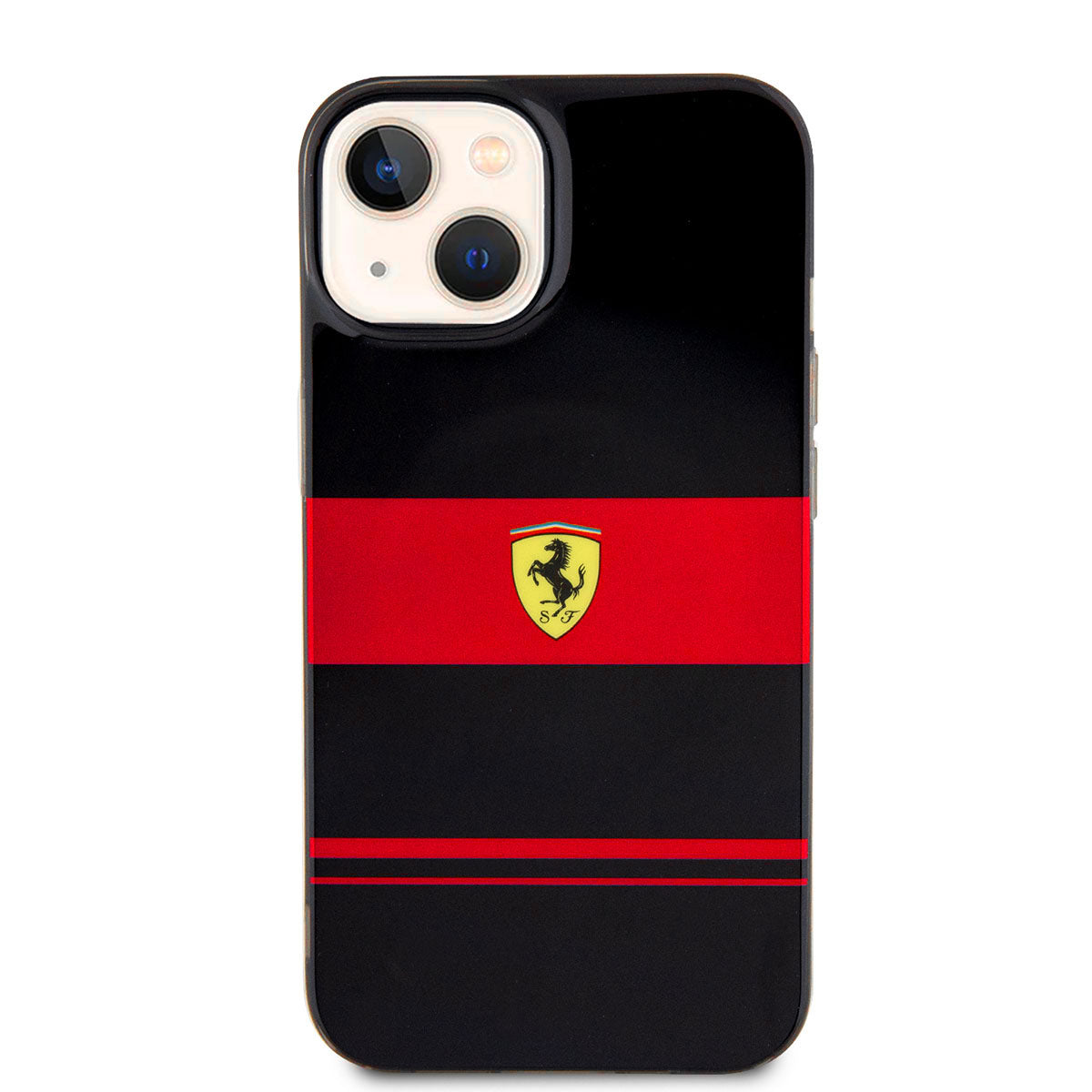 Ferrari iPhone 14 Orjinal Lisanslı M-safe Şarj Özellikli Yatay Çizgili Dizayn Kılıf