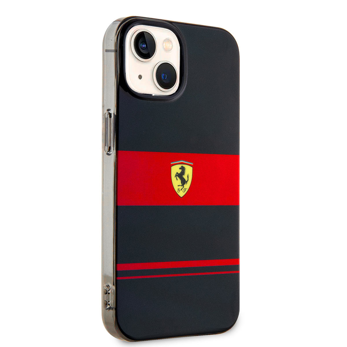Ferrari iPhone 14 Orjinal Lisanslı M-safe Şarj Özellikli Yatay Çizgili Dizayn Kılıf