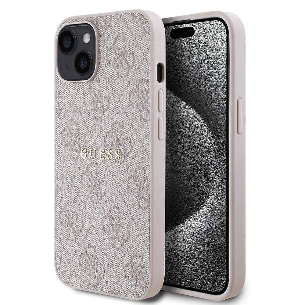 Guess iPhone 14 Orjinal Lisanslı M-safe Şarj Özellikli 4G Desen Yazı Logolu Kılıf