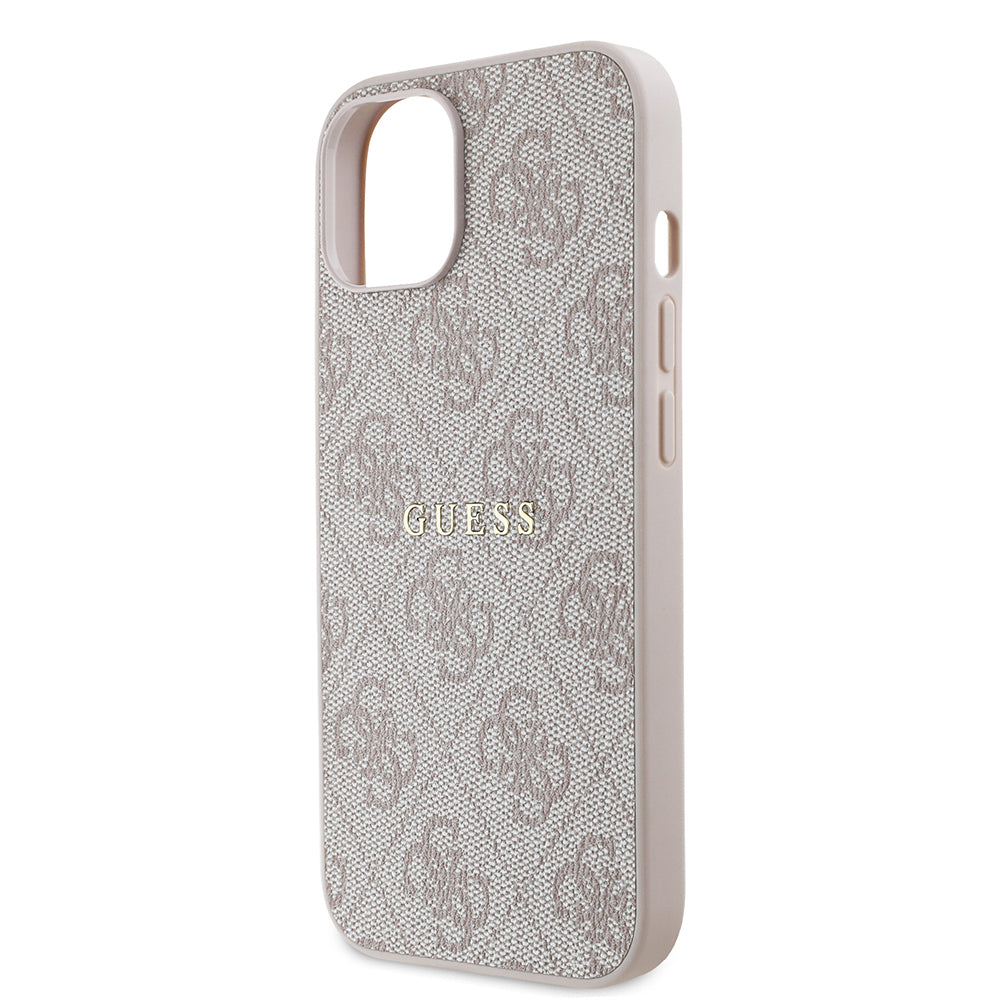 Guess iPhone 14 Orjinal Lisanslı M-safe Şarj Özellikli 4G Desen Yazı Logolu Kılıf