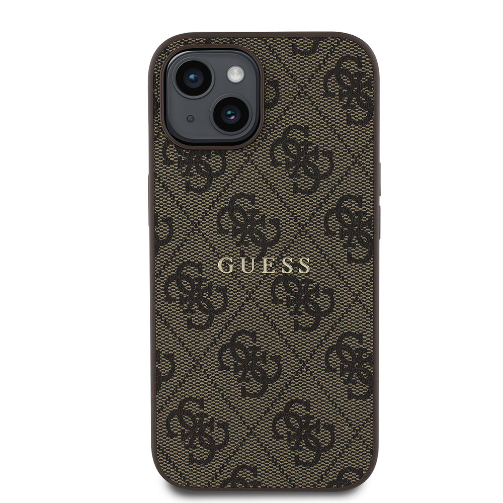 Guess iPhone 14 Orjinal Lisanslı M-safe Şarj Özellikli 4G Desen Yazı Logolu Kılıf