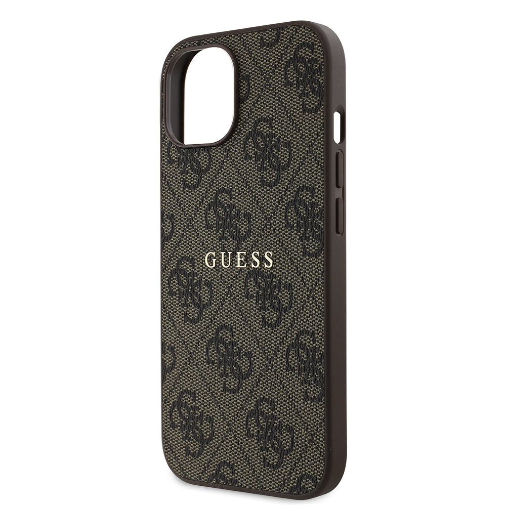 Guess iPhone 14 Orjinal Lisanslı M-safe Şarj Özellikli 4G Desen Yazı Logolu Kılıf