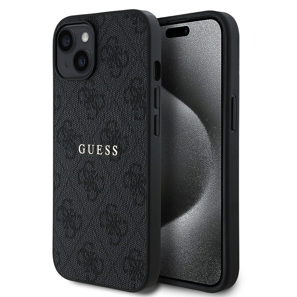 Guess iPhone 14 Orjinal Lisanslı M-safe Şarj Özellikli 4G Desen Yazı Logolu Kılıf