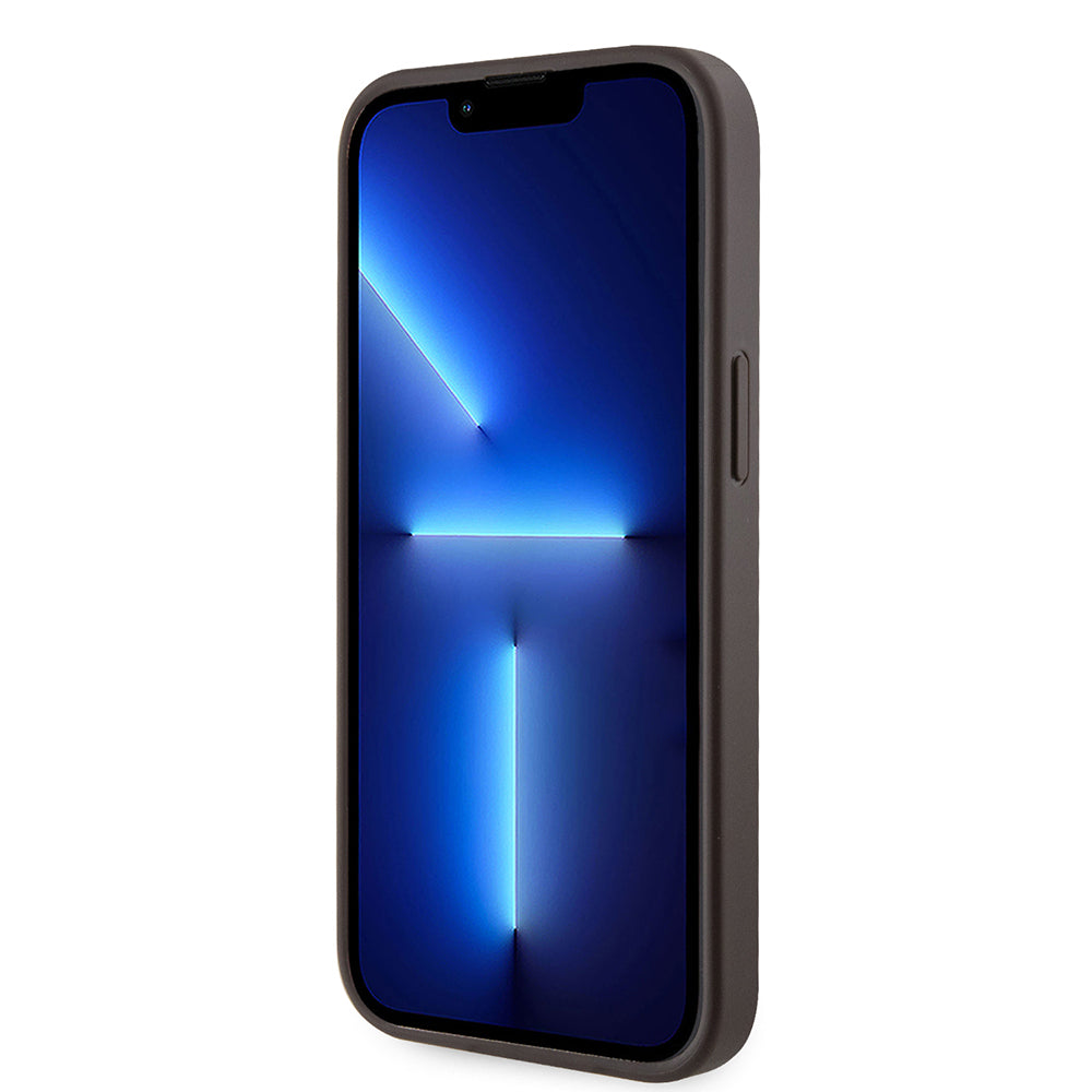 Guess iPhone 14 Orjinal Lisanslı M-safe 4G Desenli Çizgili Kartlıklı Kılıf