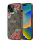 Guess iPhone 14 Orjinal Lisanslı M-safe Şarj Özellikli Gül Baskılı 4G Desenli Yazı Logolu Kılıf
