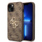 Guess iPhone 14 PU Deri Büyük Metal Logo Dizaynlı Telefon Kılıfı