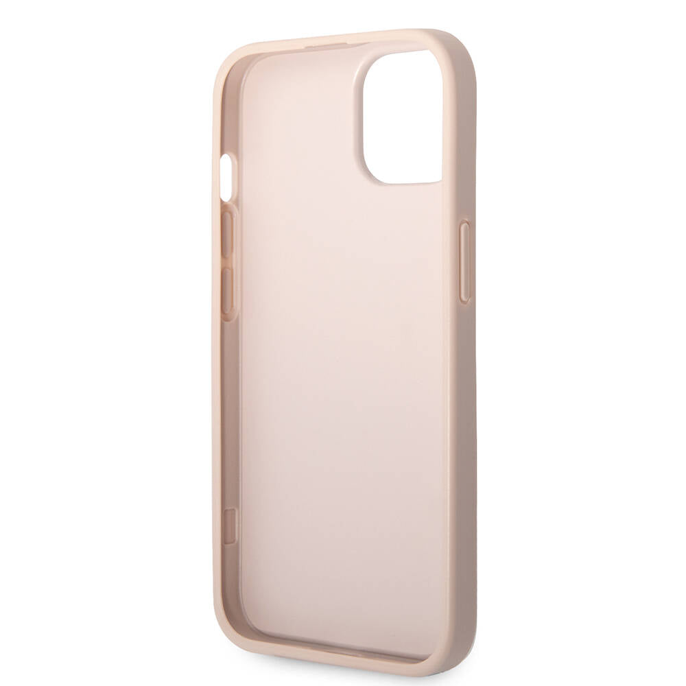 Guess iPhone 14 PU Deri Büyük Metal Logo Dizaynlı Telefon Kılıfı