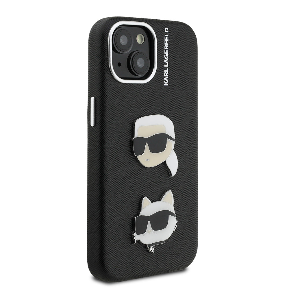 Karl Lagerfeld iPhone 14 Orjinal Lisanslı K&C Heads Pin Telefon Kılıfı