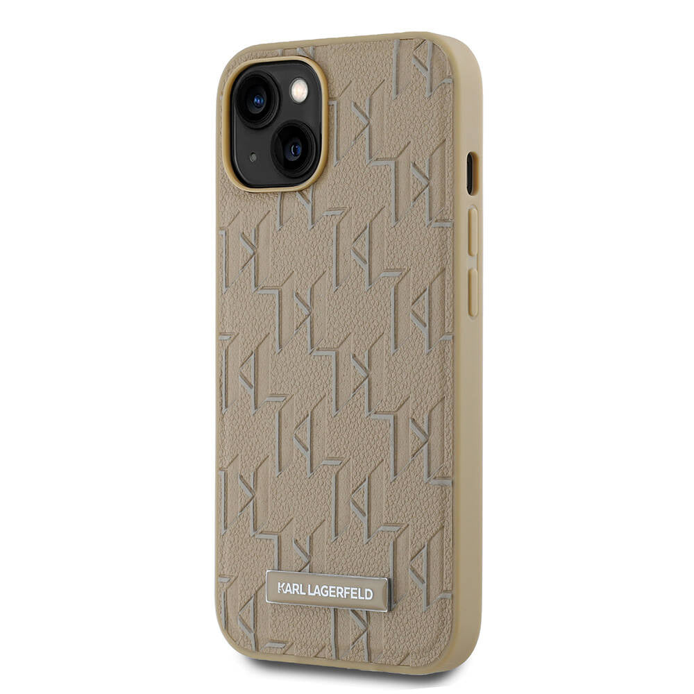 Karl Lagerfeld iPhone 14 Orjinal Lisanslı M-safe Şarj Özellikli KL Yazılı Hot Stamp Kılıf