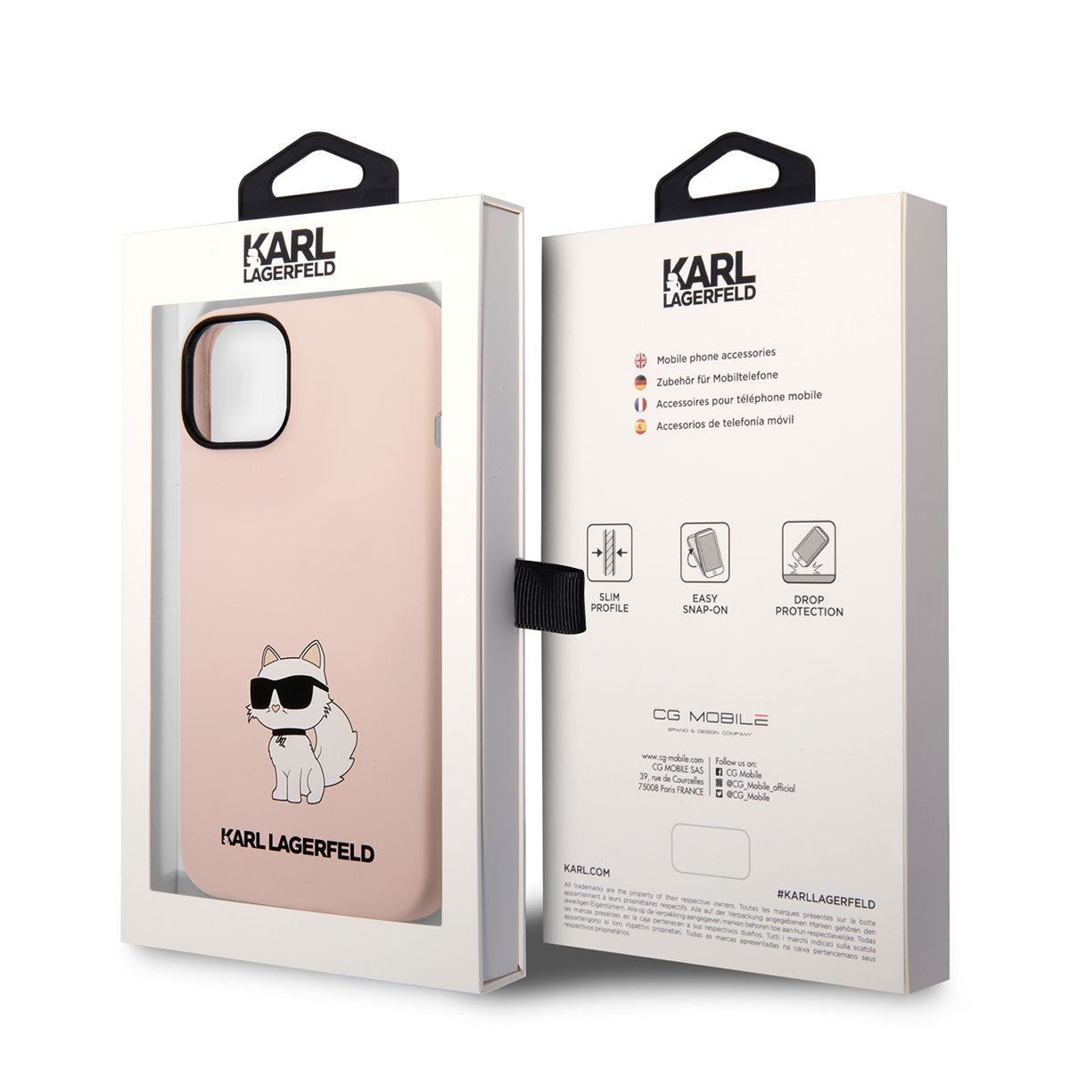 Karl Lagerfeld iPhone 14 Silikon Choupette Dizayn Telefon Kılıfı
