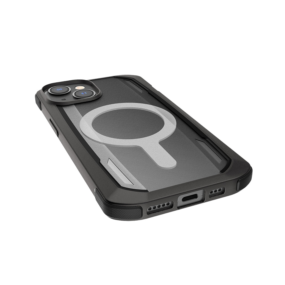 Raptic Secure Serisi iPhone 14 M-safe Şarj Özellikli Çift Kat TPU Kenarlı Şeffaf Arka Yüzeyli Kılıf
