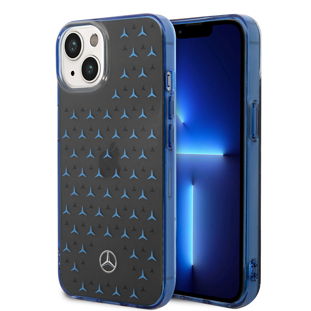 Mercedes Benz iPhone 14 Çift Katmanlı Yıldız Desenli Dizayn Telefon Kılıfı