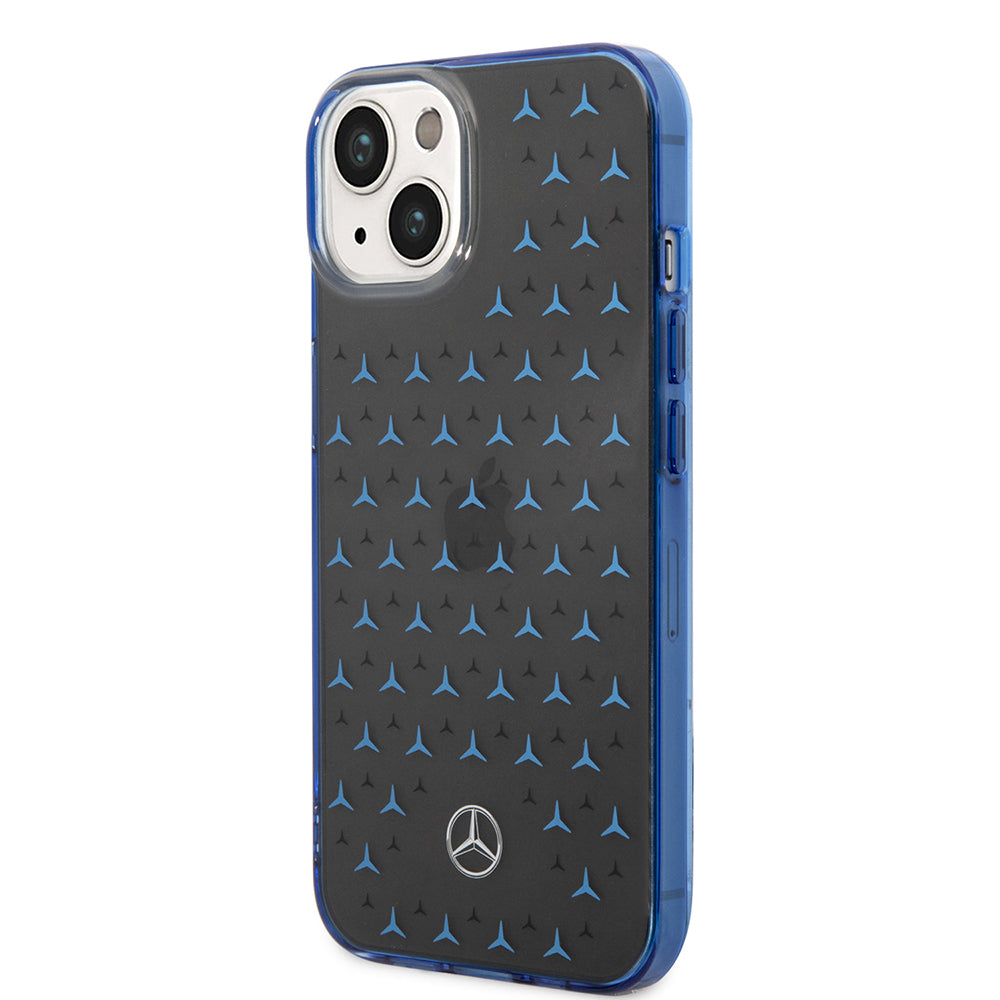 Mercedes Benz iPhone 14 Çift Katmanlı Yıldız Desenli Dizayn Telefon Kılıfı