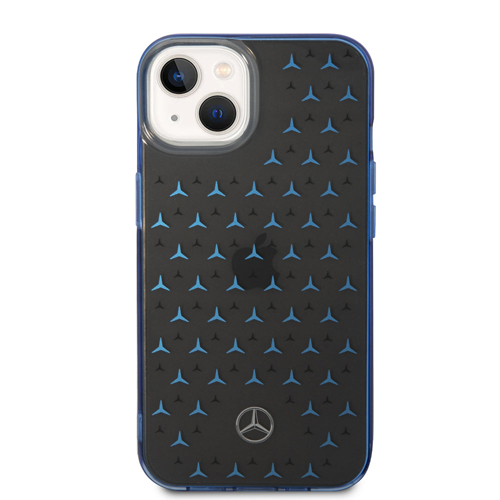 Mercedes Benz iPhone 14 Çift Katmanlı Yıldız Desenli Dizayn Telefon Kılıfı