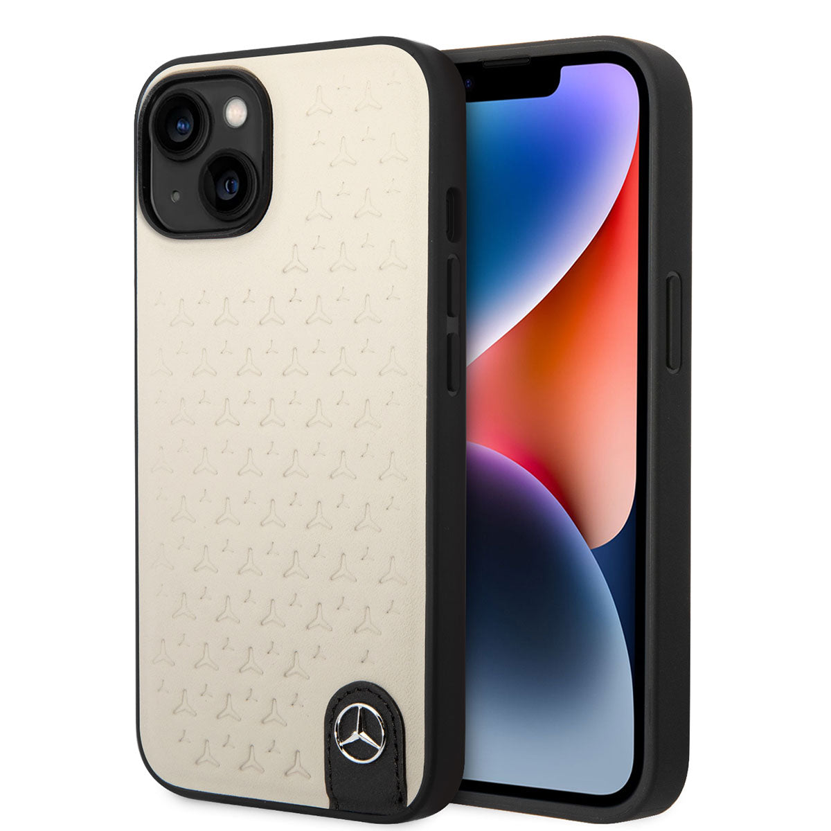 Mercedes Benz iPhone 14 Hakiki Deri Yıldız Dizayn Kılıf