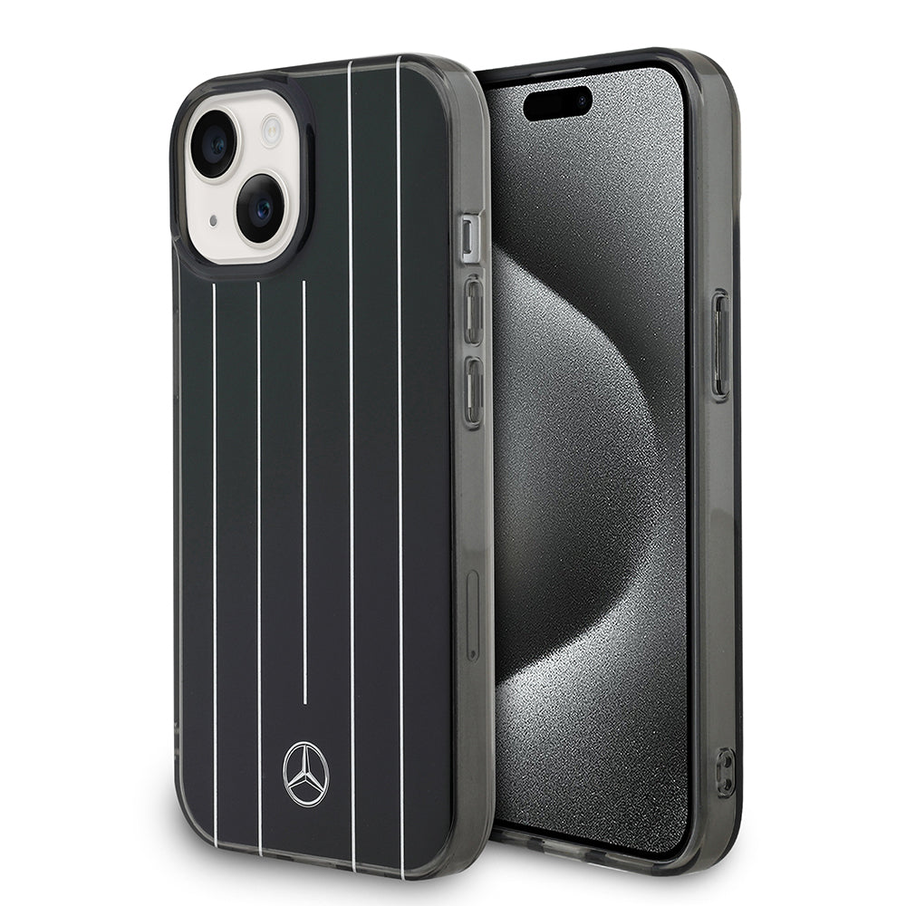 Mercedes Benz iPhone 14 Orjinal Lisanslı New Urban 3 Sert PC Paralel Çizgi Desenli Kılıf