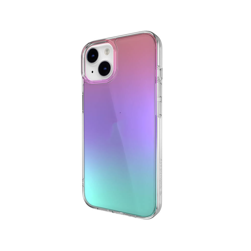 Switcheasy Crush Plus iPhone 14 Renk Geçişli Kenarları Şeffaf Tasarımlı Lisanslı Kılıf
