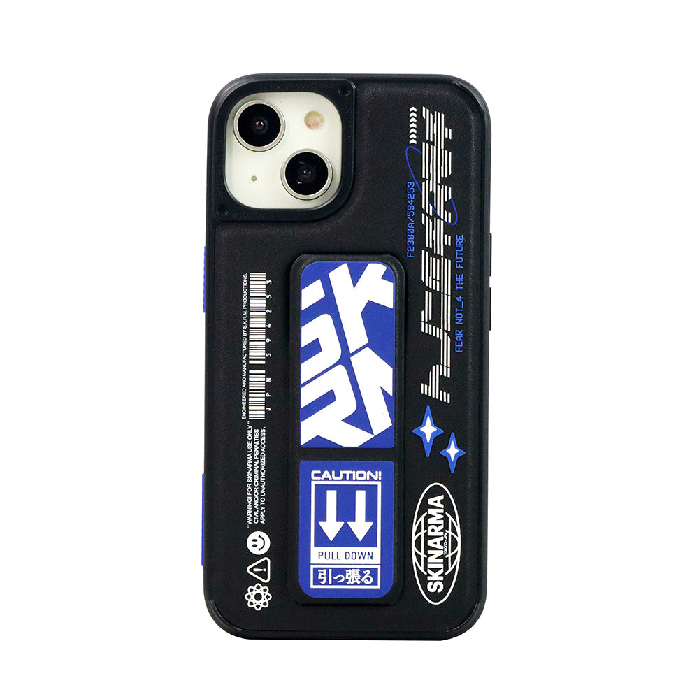 SkinArma iPhone 14 Standlı Deri Görünümlü Akarui Telefon Kılıfı