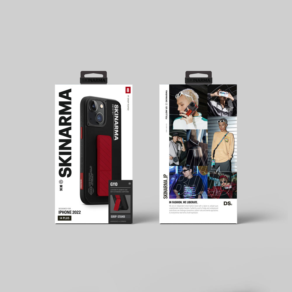 SkinArma iPhone 14 Standlı Deri Görünümlü Gyo Telefon Kılıfı