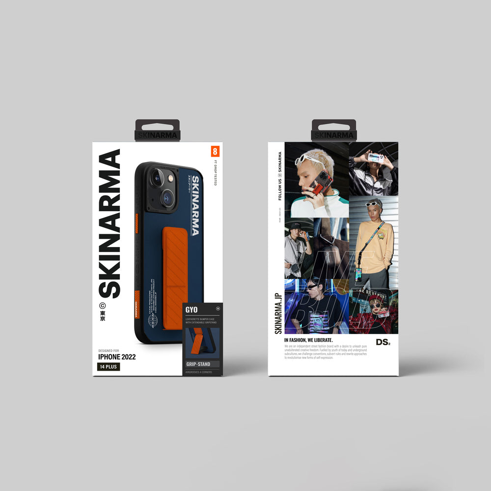 SkinArma iPhone 14 Standlı Deri Görünümlü Gyo Telefon Kılıfı
