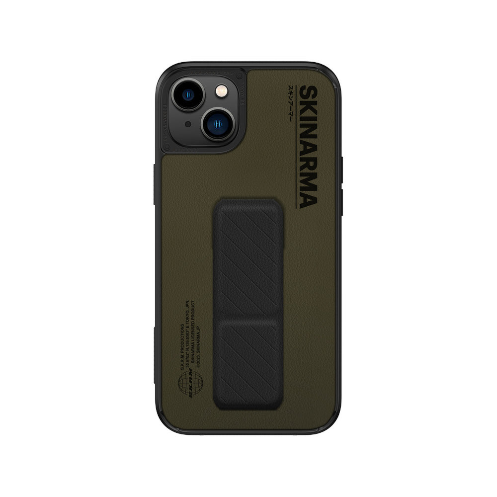 SkinArma iPhone 14 Standlı Deri Görünümlü Gyo Telefon Kılıfı