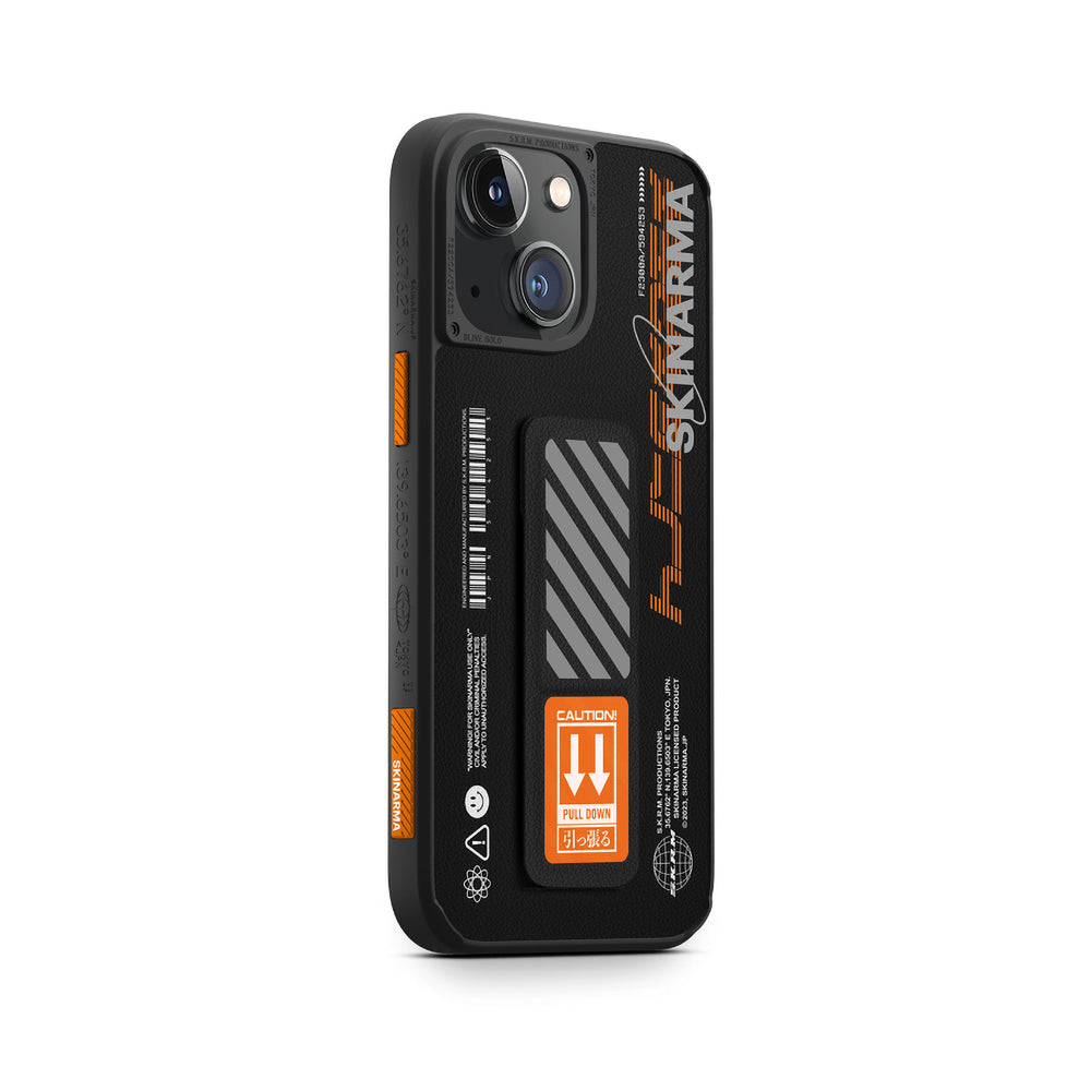 SkinArma iPhone 14 Standlı Deri Görünümlü Shingoki Telefon Kılıfı