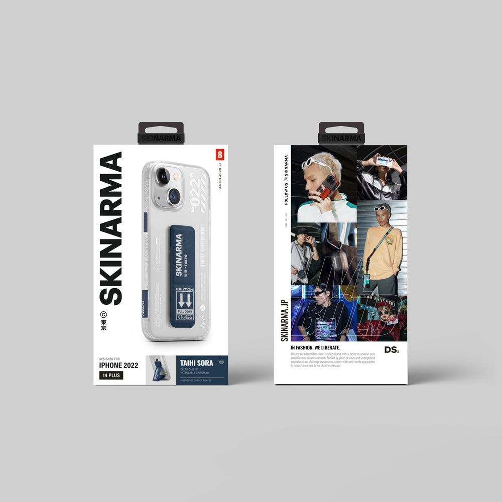 SkinArma iPhone 14 Standlı Şeffaf Tasarımlı Taihi Sora Telefon Kılıfı