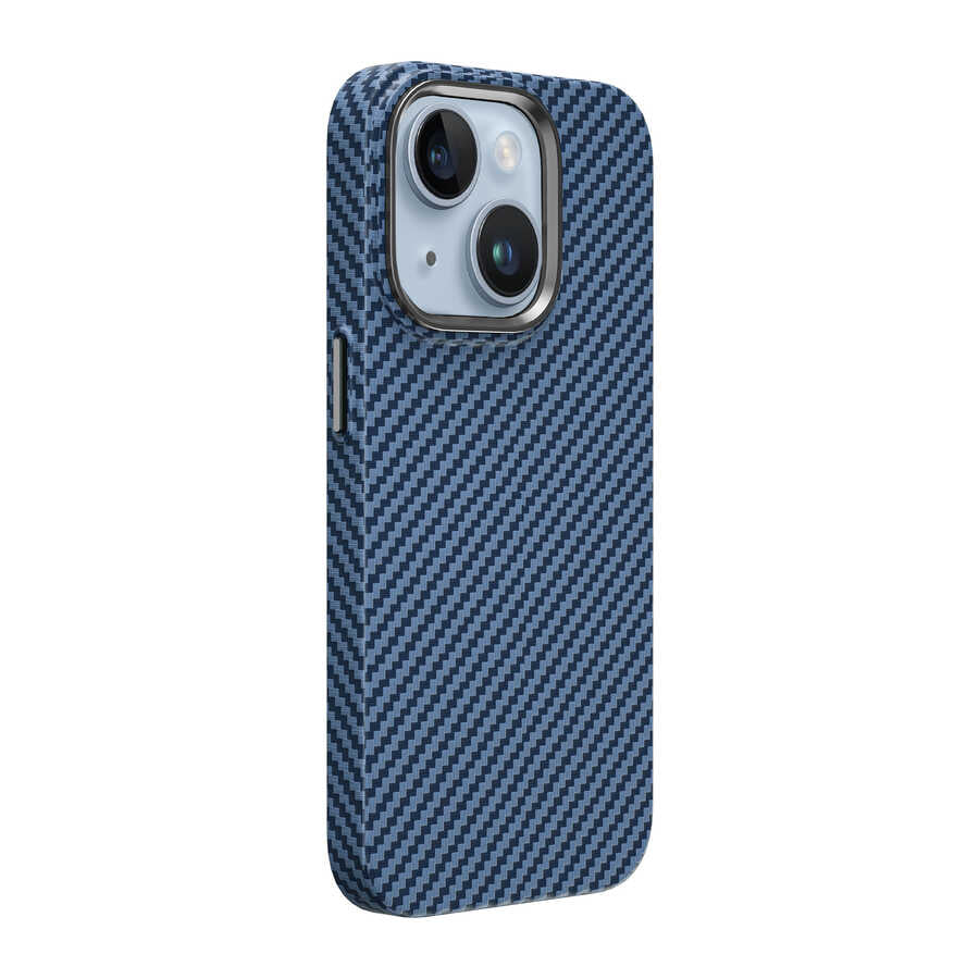 iPhone 14 Kılıf Wiwu Karbon Fiber Görünümlü M-safe Wireless Şarj Özellikli Kabon Kılıf - 1