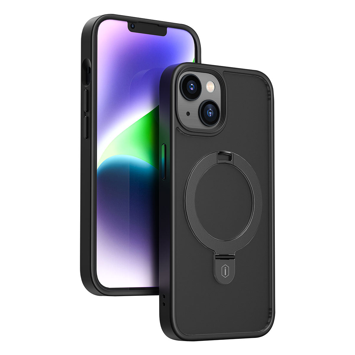 Wiwu ZMM-010 iPhone 14 Kılıf M-safe Şarj Özellikli Parmak İzi Bırakmayan Mat Transparan Standlı Telefon Kılıfı - 2