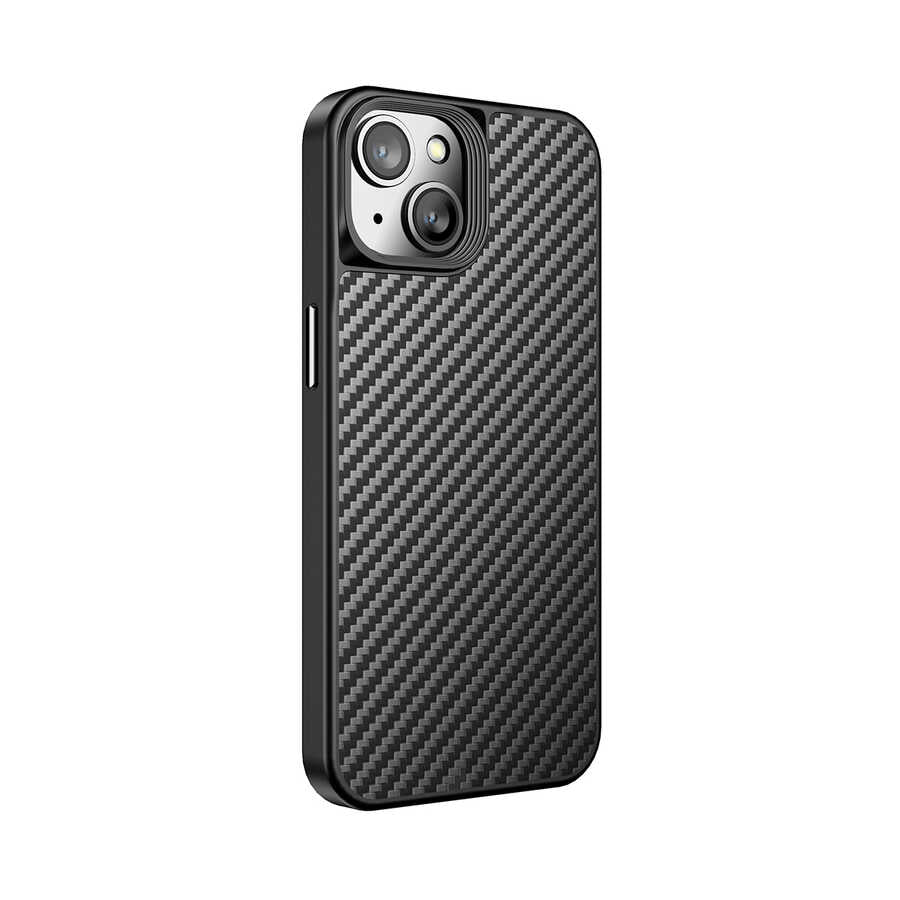 Wlons Radison iPhone 14 Plus Kılıf Aramid Karbon Fiber Magsafe Telefon Kılıfı - 1