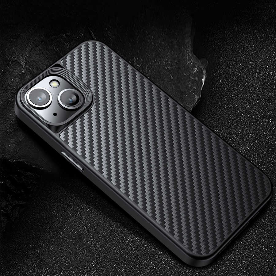Wlons Radison iPhone 14 Plus Kılıf Aramid Karbon Fiber Magsafe Telefon Kılıfı - 14