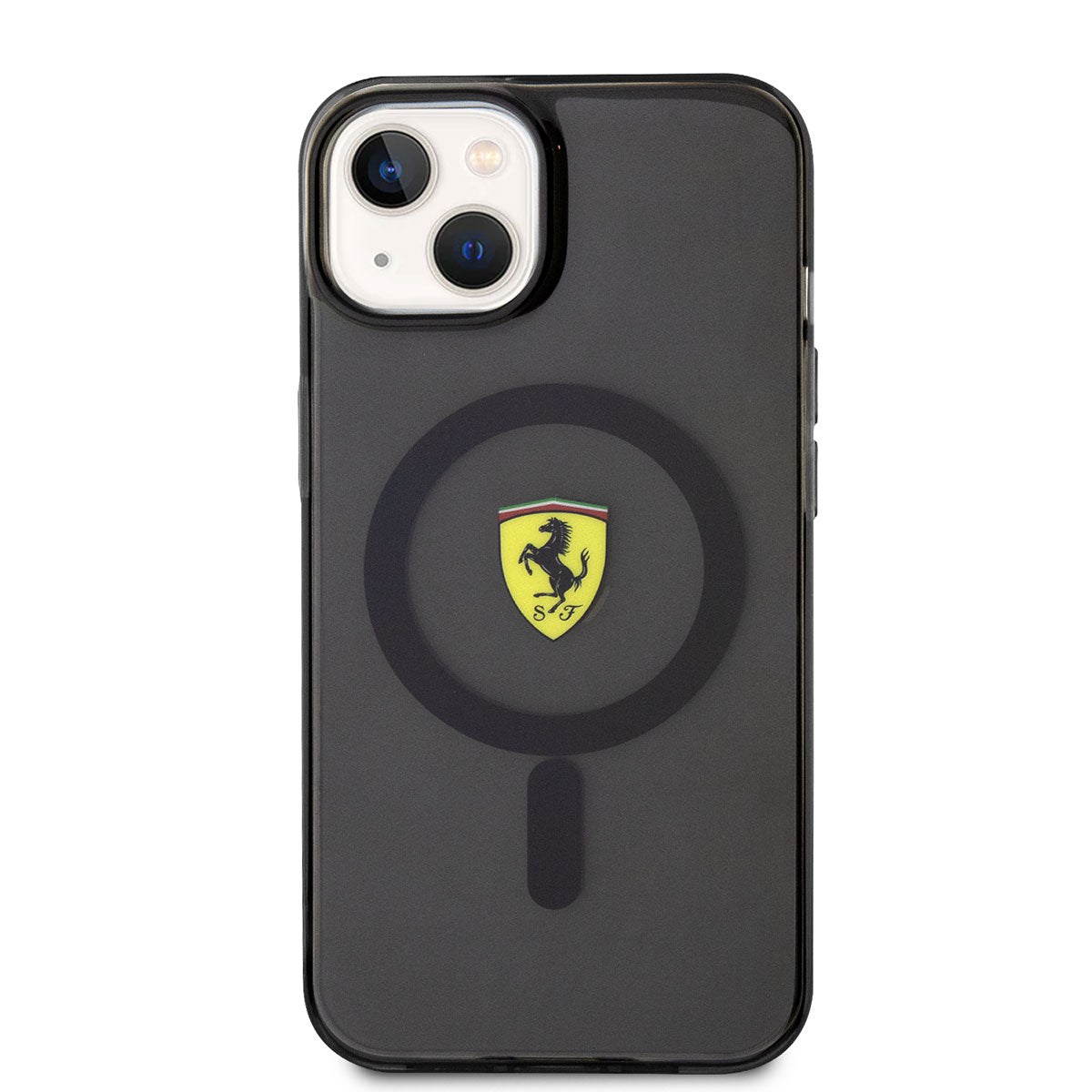 Ferrari iPhone 14 Plus M-safe Şarj Özellikli Yarı Transparan Dizayn Telefon Kılıfı