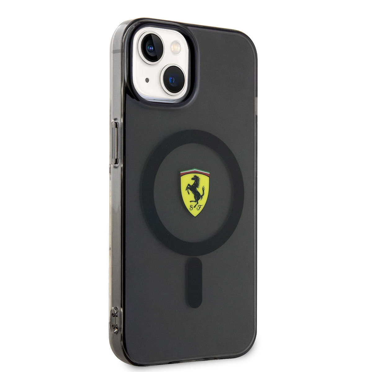 Ferrari iPhone 14 Plus M-safe Şarj Özellikli Yarı Transparan Dizayn Telefon Kılıfı