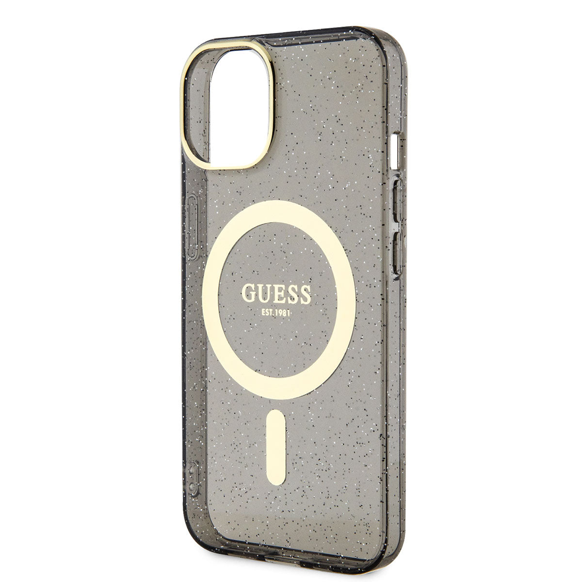 Guess iPhone 14 Plus Magsafe Şarj Özellikli Glitter Telefon Kılıfı