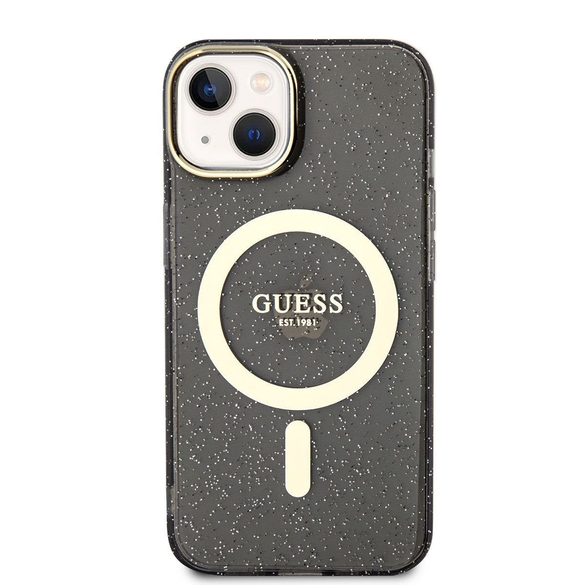 Guess iPhone 14 Plus Magsafe Şarj Özellikli Glitter Telefon Kılıfı