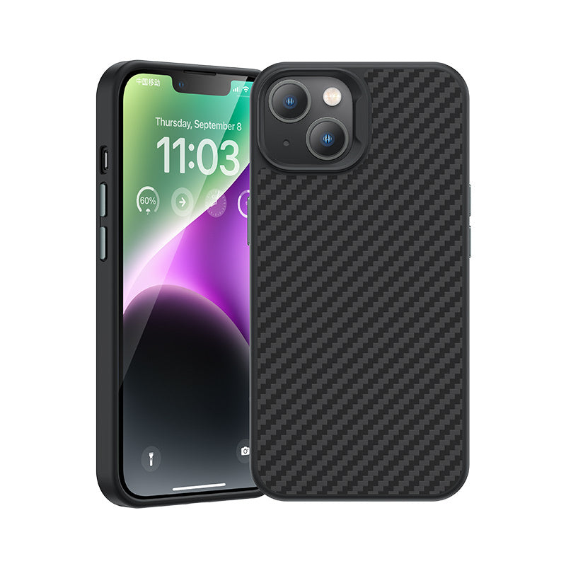 Benks Hybrid ArmorPro 1500D iPhone 14 Plus Karbon Fiber M-safe Şarj Özellikli Kevlar Kılıf