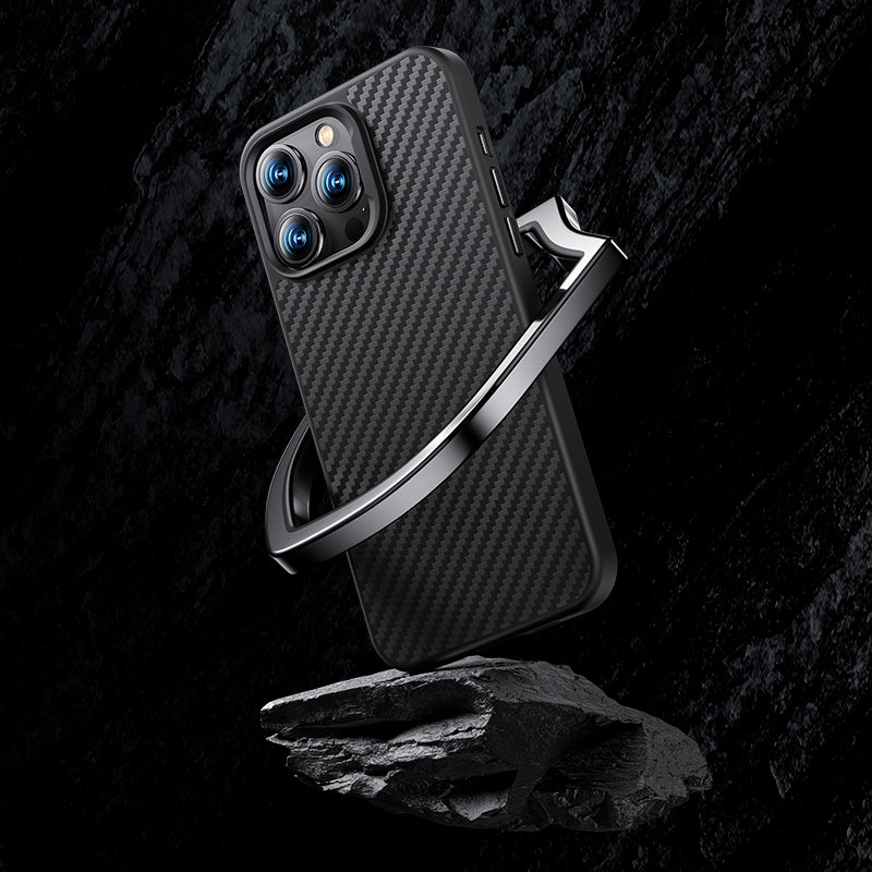 Benks Hybrid ArmorPro 1500D iPhone 14 Plus Karbon Fiber M-safe Şarj Özellikli Kevlar Kılıf